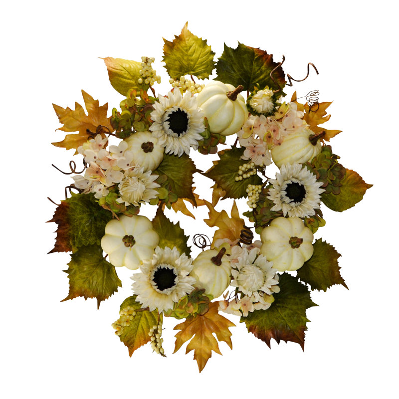 Couronne de citrouille 24 po BLANC 