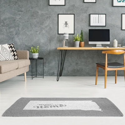 Tapis de zone gris doux home Pierre