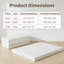 Matelas en mousse viscoélastique imprégnée de gel de 6 po Tri-Fold, matelas escamotable pliable avec housse lavable, poignée et antidérapant-130557052