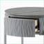 Chêne naturel moderne Table basse chromée avec base en métal, spacieuse pour les boissons de salon Décoration-1264813089