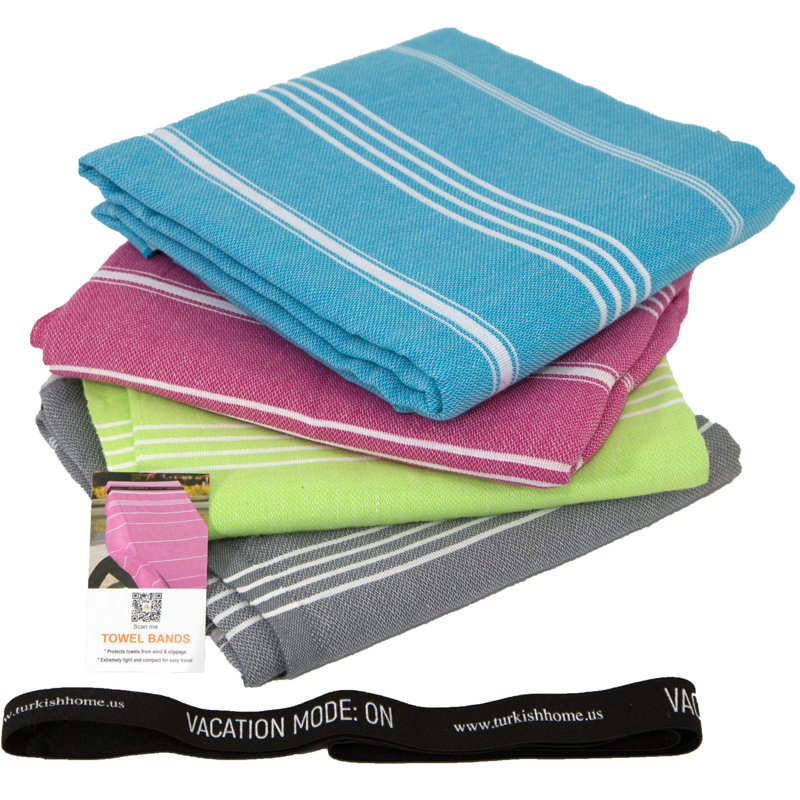 Ensemble de serviettes de plage 4 pièces 100% coton
