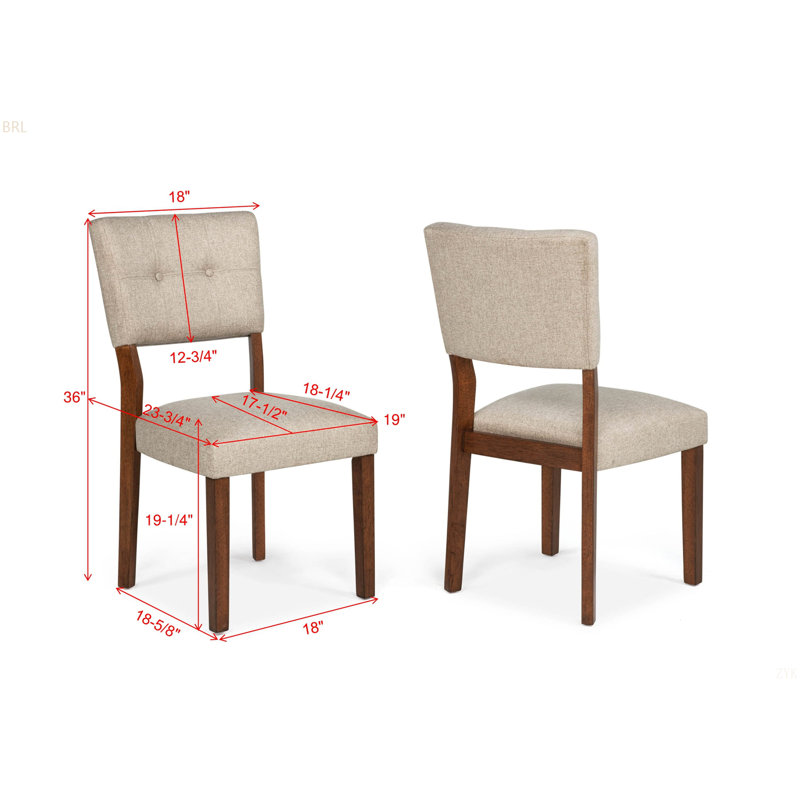 Ensemble de salle à manger moderne Mid-Century, 7 pièces : table, 6 chaises