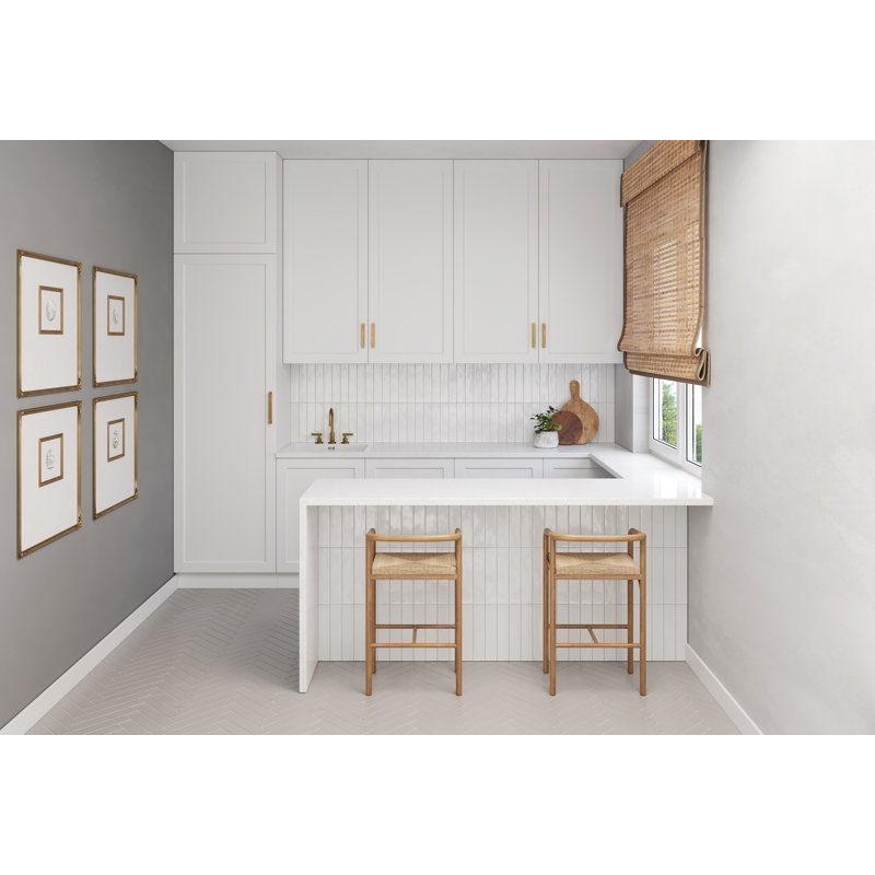 Clara 3" x 11" Porcelain Subway Tile, Glossy White