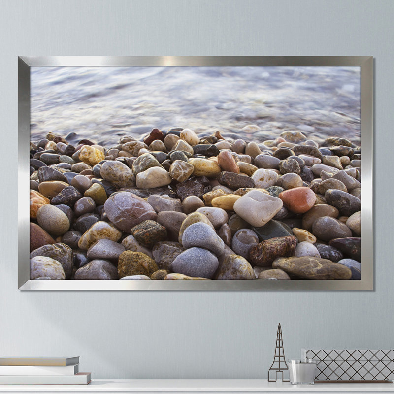 « water pierres 10 », reproduction de photo encadrée, H 27,5 po x l 39,5 po x P 0,75 po