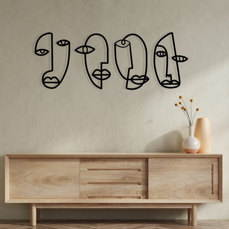 Elegant Black Metal Wall Accessory, 52.4 x 18.1 inches | 100% Metal Construction, Thickness: 0.05 inches | Perfect for Home Décor, Modern Design, Durable & Stylish Accent for Any Room