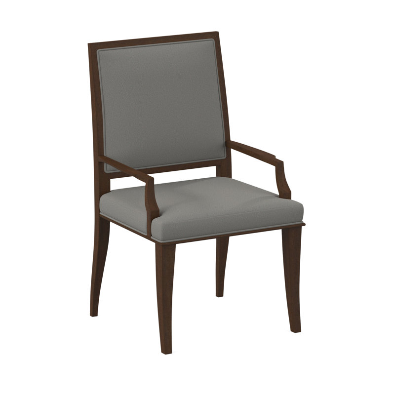 Chaise avec accoudoirs Princeton, Noyer américain, Ivoire Fizz