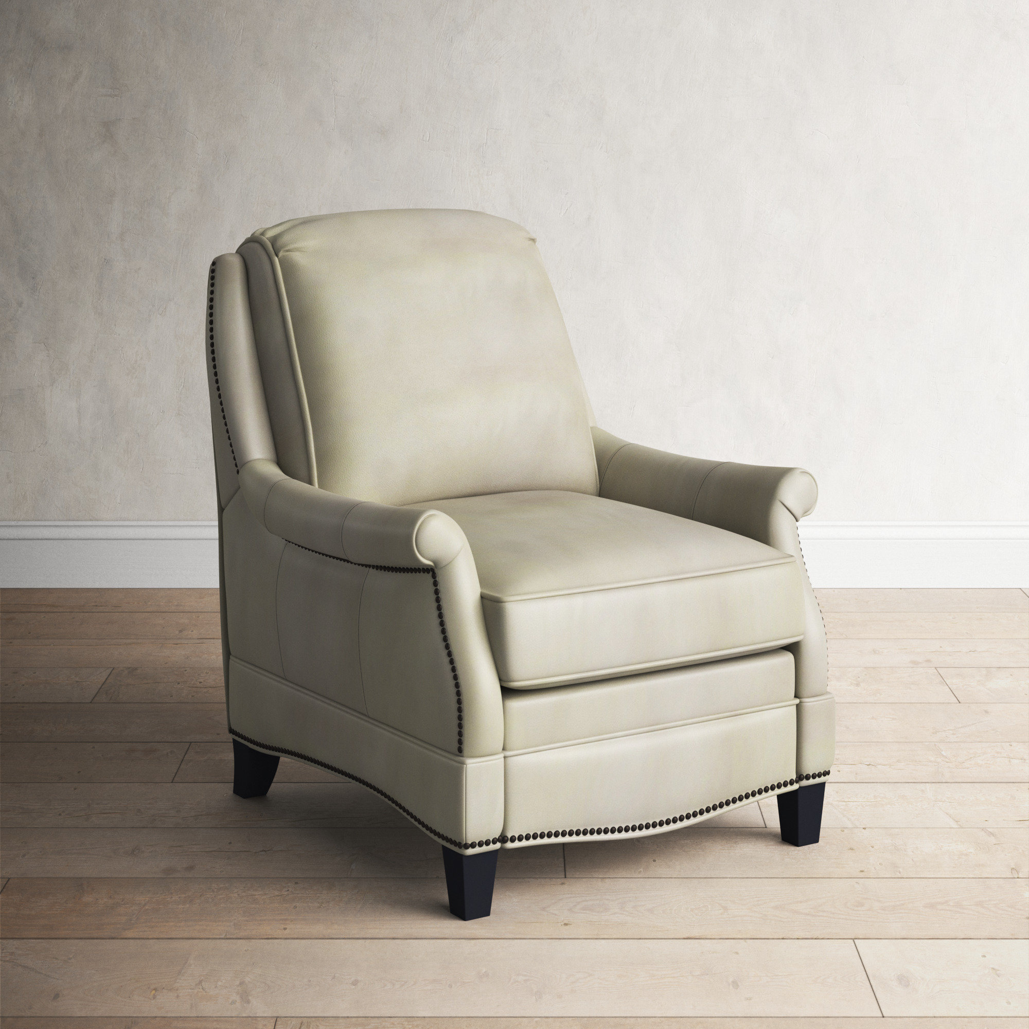 Dunlevy Recliner, Shoreham Cream Top Grain Leather