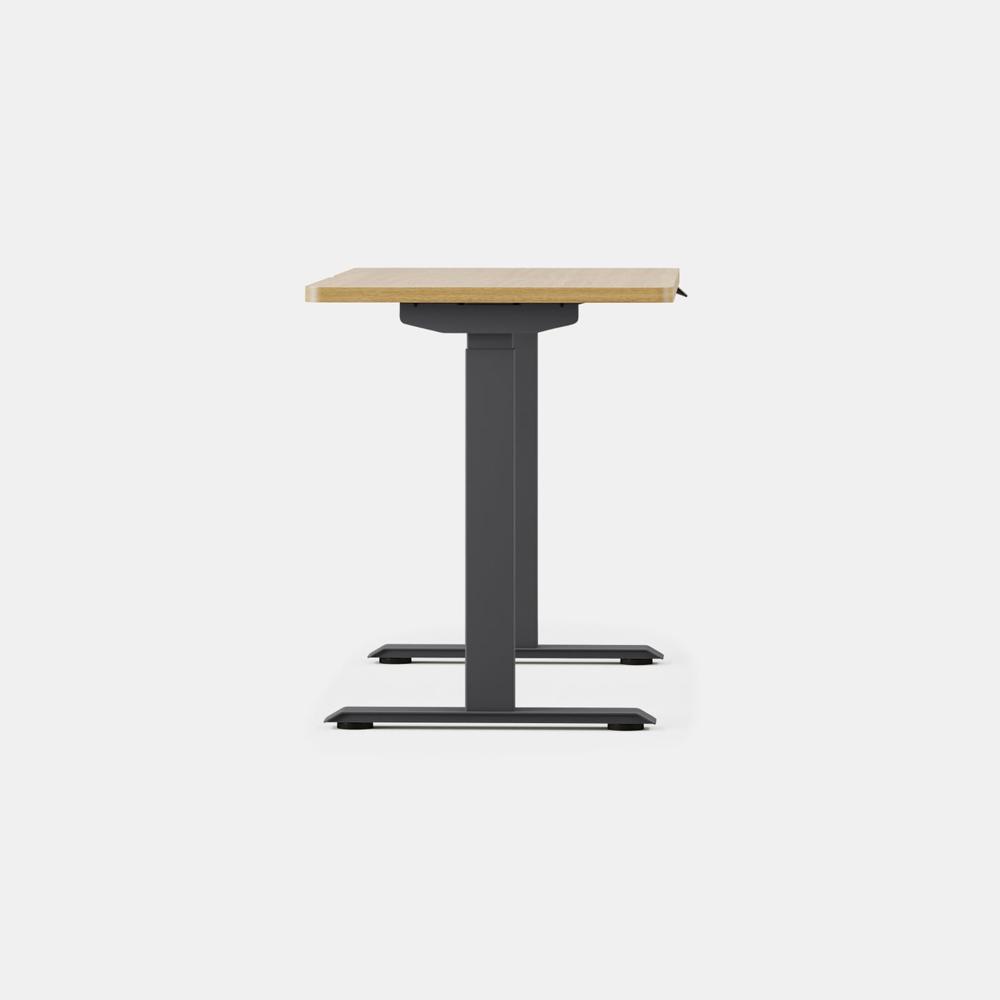 Duo Standing Desk, Charcoal, Woodgrain, 47.3" H x 48" W x 24" D