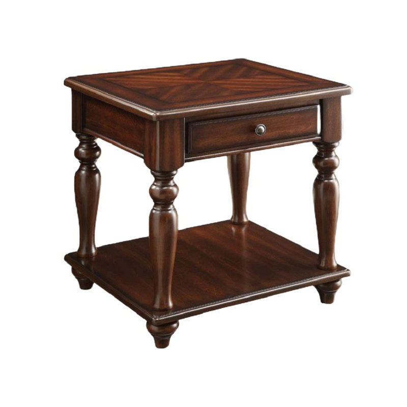 Walnut Finish End Table