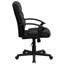 Chaise de bureau pivotante LeatherSoft à dossier moyen avec accents et dossier divisés