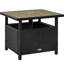 Table d'appoint 22 po avec structure en acier robuste - extérieur, terrasse, trou d'insertion de parasol de jardin, sacs de sable inclus résistants pour une utilisation extérieure Patio, jardin, cour arrière