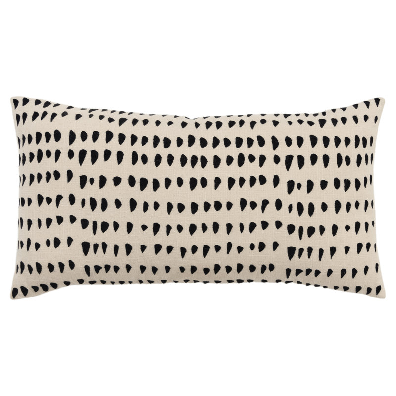 Coussin Fabray, Noir, naturel