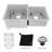 ZLINE 32 In. Jackson Undermount Double Bowl Kitchen Sink with Bottom Grid-56062692