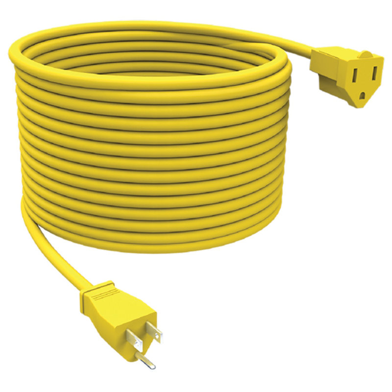 STANLEY® Grounded Power Outdoor Extension Cord, 15-Ft., Yellow, 10.5" H x 4.25" W x 1" D
