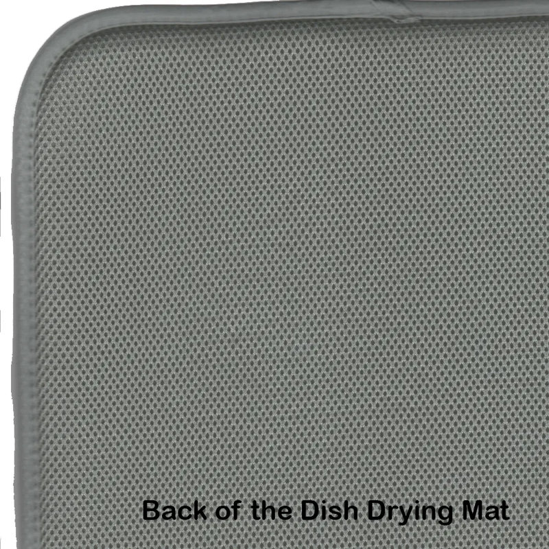 Tapis absorbant pour vaisselle avec surface en polyester et couche de mousse pu pour comptoir de cuisine