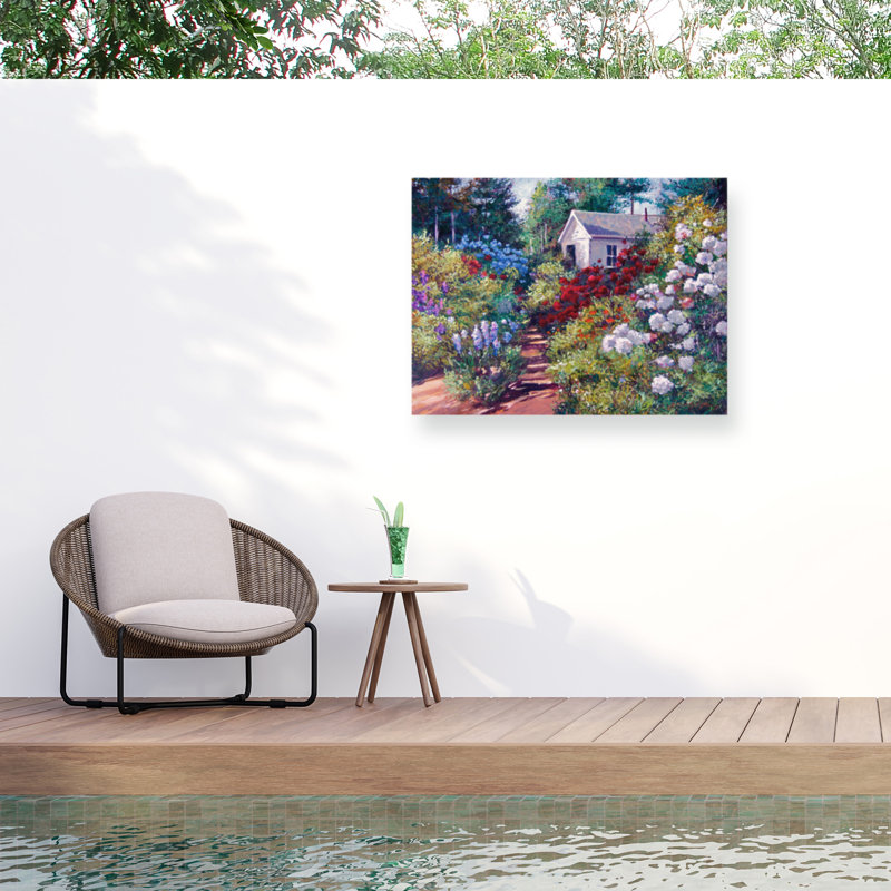 Toile d'extérieur «The Gardener's Shed» par David Lloyd Glover, H 24 po x l 32 po x P 1,5 po