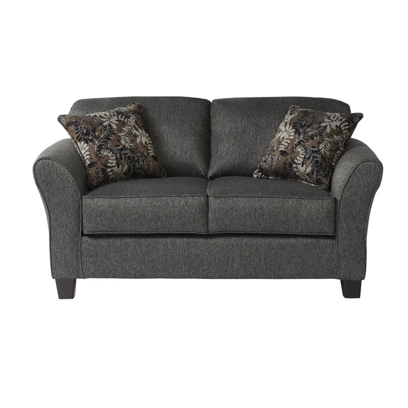 Dewald Upholstered 64'' Loveseat, Gray