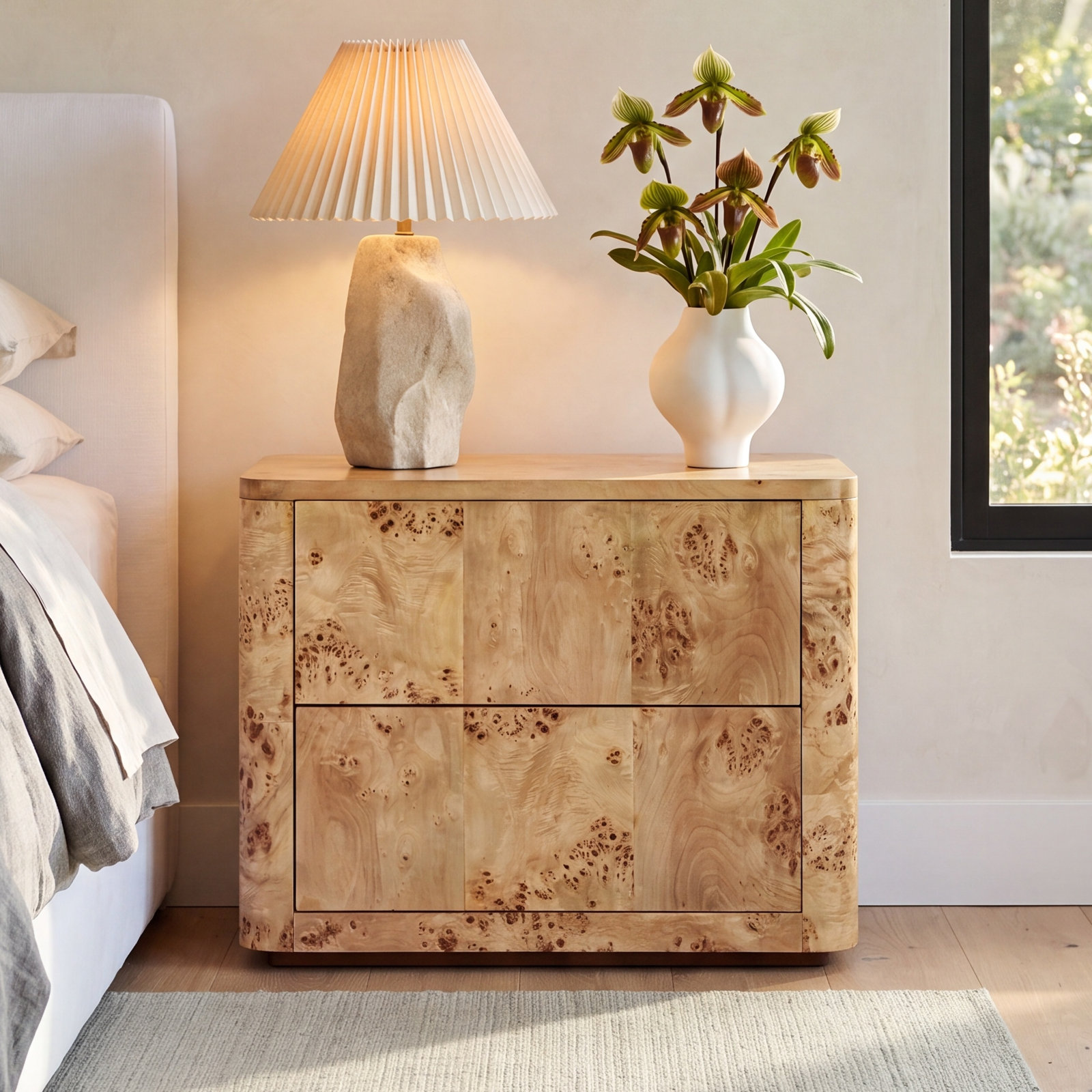Lisle Burl Nightstand