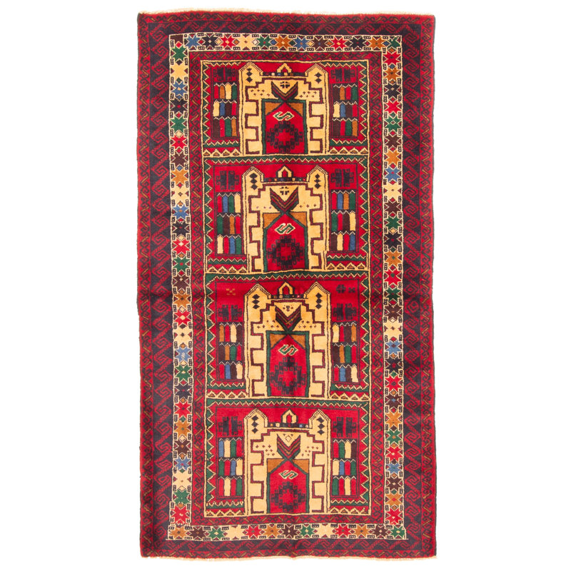 Teimani Red Rug 3'5" x 6'5"
