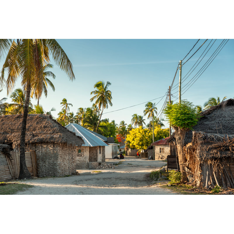 Empty Street In African Village by In4mal - Wrapped Canvas Print, 30cm H x 46cm W