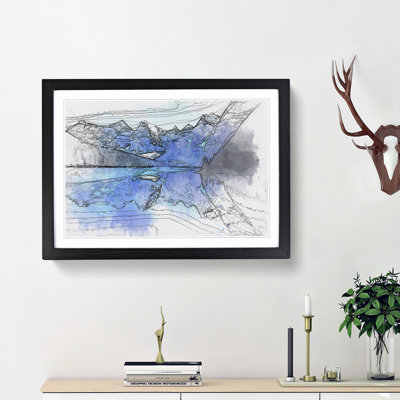 Moraine Lake in Banff Canada in Abstract - Picture Frame Graphic Art Print