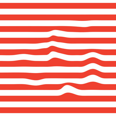 Warped Horizontal Stripe Wallpaper