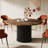Round Dining Table, 47.2-inch Circle Wood Kitchen Table with Sturdy Fluted Base, Modern Dining Room-1142887593-1174169822