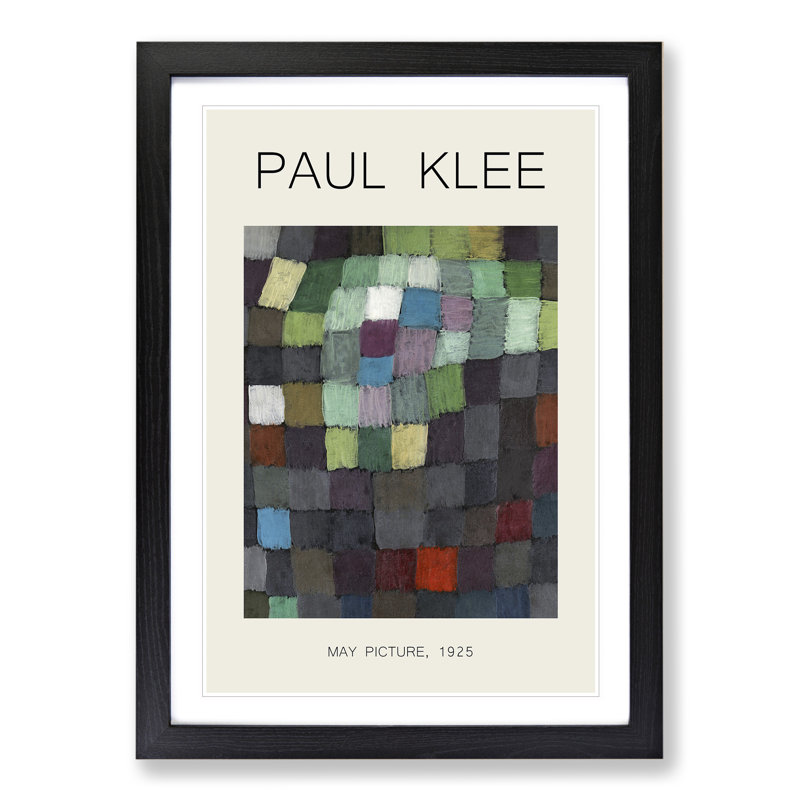 May Picture by Paul Klee - Picture Frame Painting, 65cm H x 48cm W x 2cm D, Black