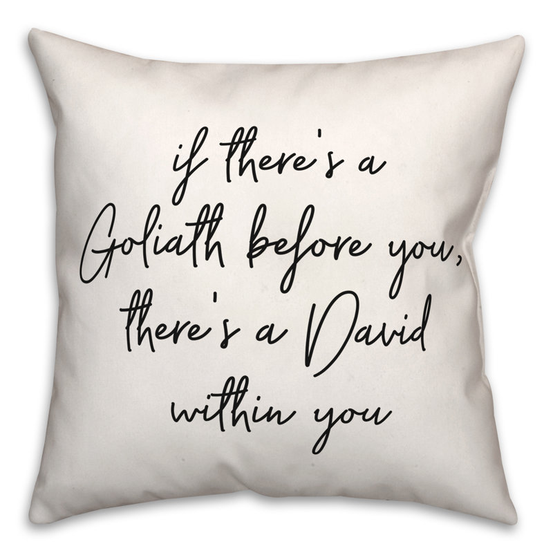Black And White Typography Collection Throw Pillow