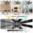 Nimbella 72" Black Modern Dimmable Ceiling Fan with Lights and Remote, 6 Speed Reversible DC Motor Ceiling Fan-262357300