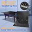 Plateau de table de tennis de table pliable et portable de taille moyenne 6 * 3 pi noir pour jeux d'intérieur-121198721-121198720