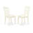 5 Piece Dining Set Includes a Square Solid Wood Table and 4 Linen Fabric Kitchen Room Chairs, Linen White-37651032