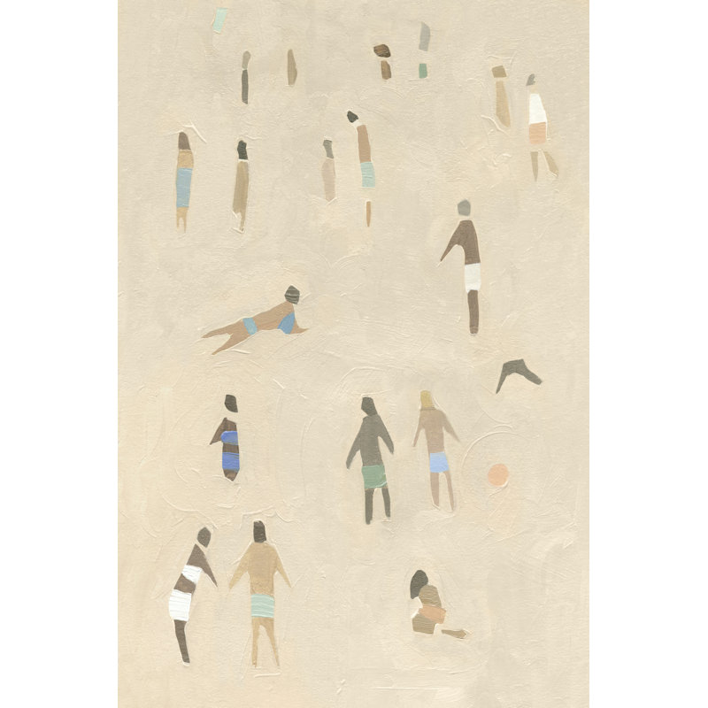 «Beach Goer II» par Emma Caroline - peinture sur toile tendue, H 30 po x l 20 po