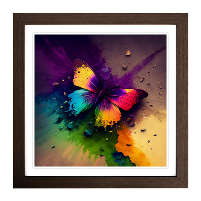 Butterfly Color Field Painting - Framed Print