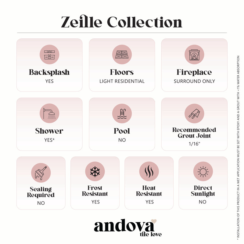 Zeille Glass and Metal Arabesque Mosaic Tile, Ice