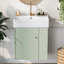 Meuble-lavabo flottant moderne avec lavabo en céramique - parfait pour les petites salles de bain
