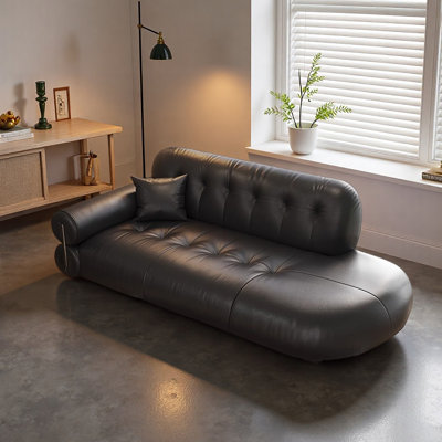 Luxury Elegant Chaise Lounge Faux Leather