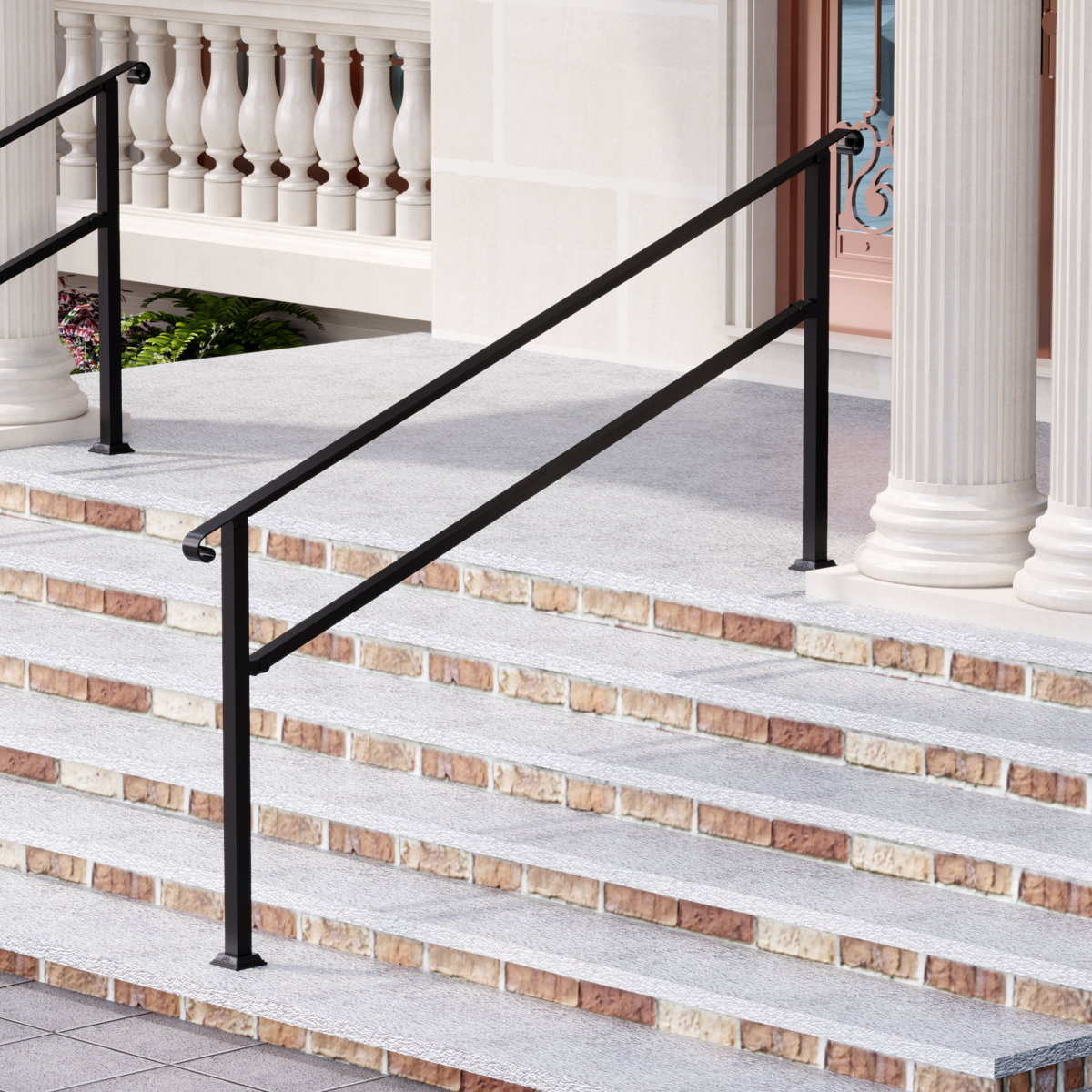 Metaoutdoors Stair Railing Kit Handrail Flexible Outdoor Deck Hand Rail ...