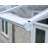Palram - Canopia Bordeaux 2230 88 in. W x 54.7 in. D Polycarbonate White Convex Stationary Door and Window Awning-71003104