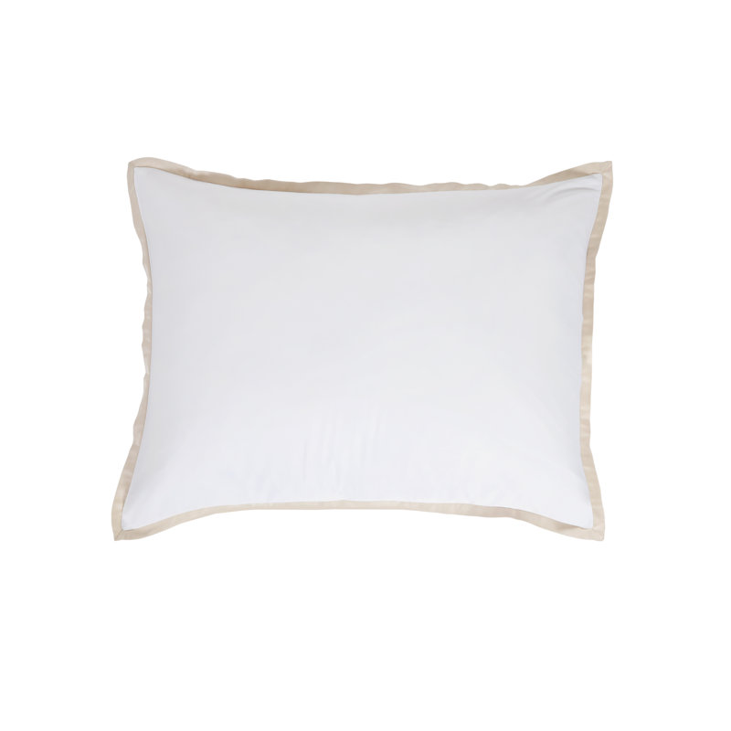 Langston Duvet Cover, King Duvet Cover + 2 King Shams, White/Sand