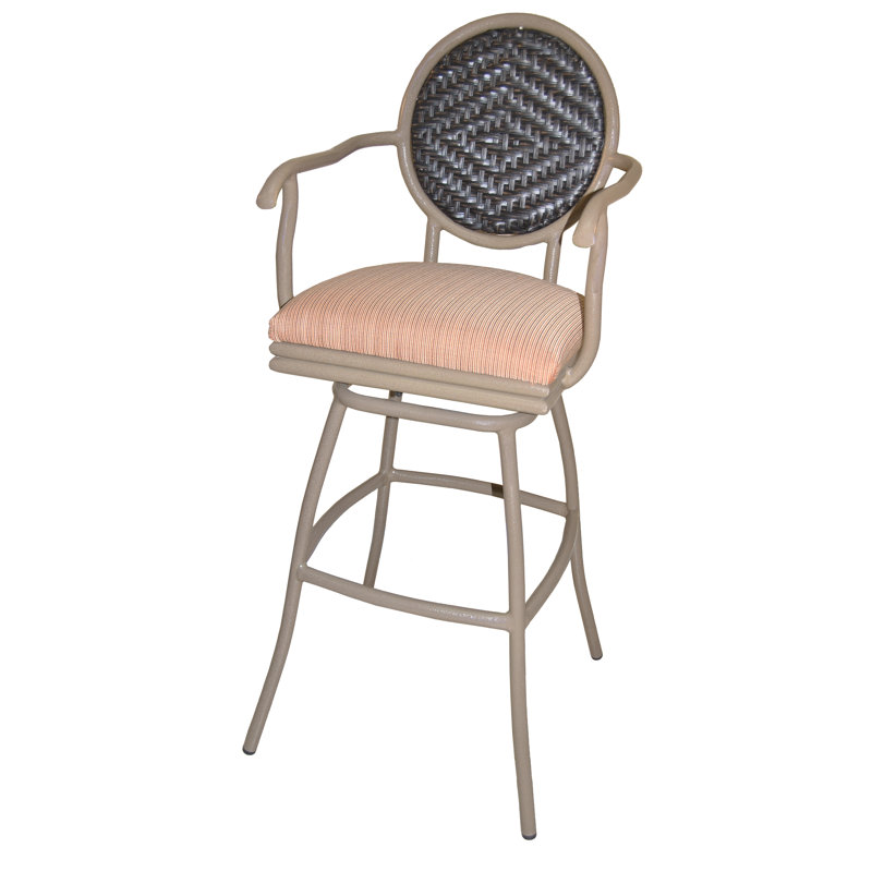 Tabouret de bar de patio 35" avec coussin adelle