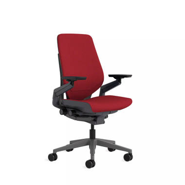 Steelcase Amia Ergonomic Office Chair with Adjustable Back Tension and Arms  | Flexible Lumbar with Sliding Seat | Black Frame and Buzz2 Black Fabric