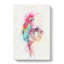Scarlet Macaw Parrot In Abstract - Wrapped Canvas-55341220