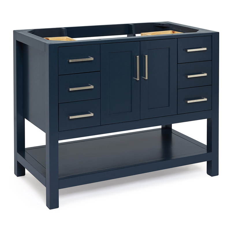 Pawley 42'' Single Bathroom Vanity Base Only, Midnight Blue