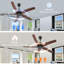 Ventilateur de plafond 52 po sans lumière
