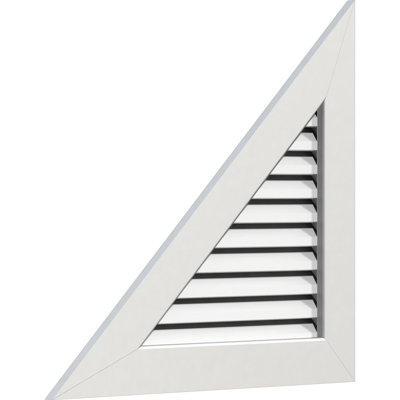 Triangle droit en PVC - conduit à pignon gauche avec cadre plat blanc