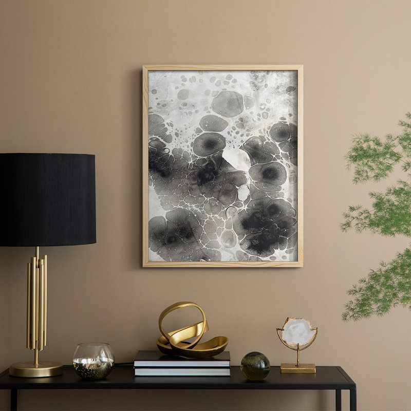 Marbling X Framed Print - Solid Wood, Naturel, H 11 po x l 9 po