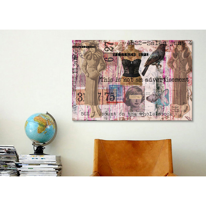 « rétro mode #3 » par luz graphics, impression sur toile tendue, H 60 po x l 90 po x P 0,75 po