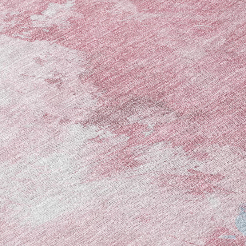 Tapis intérieur / extérieur rose Braeas, 5' x 7'6"