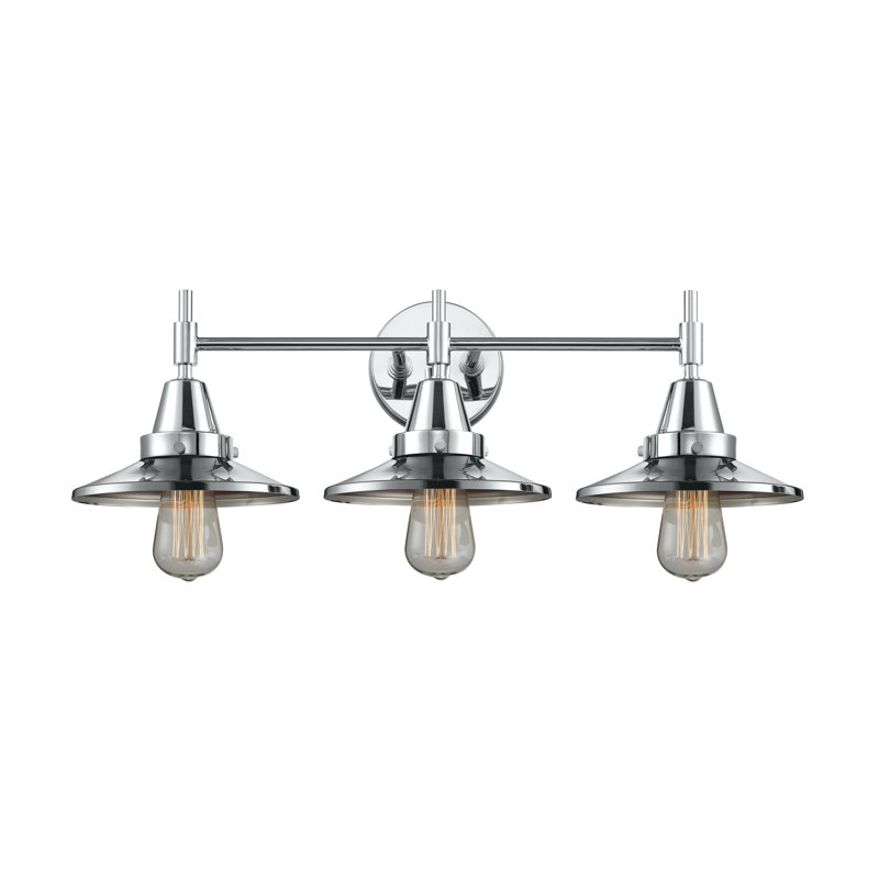 Gayle 3 - Light Dimmable Vanity Light, Polished Chrome, Polished Chrome, 4 Watt Vintage LED Bulb